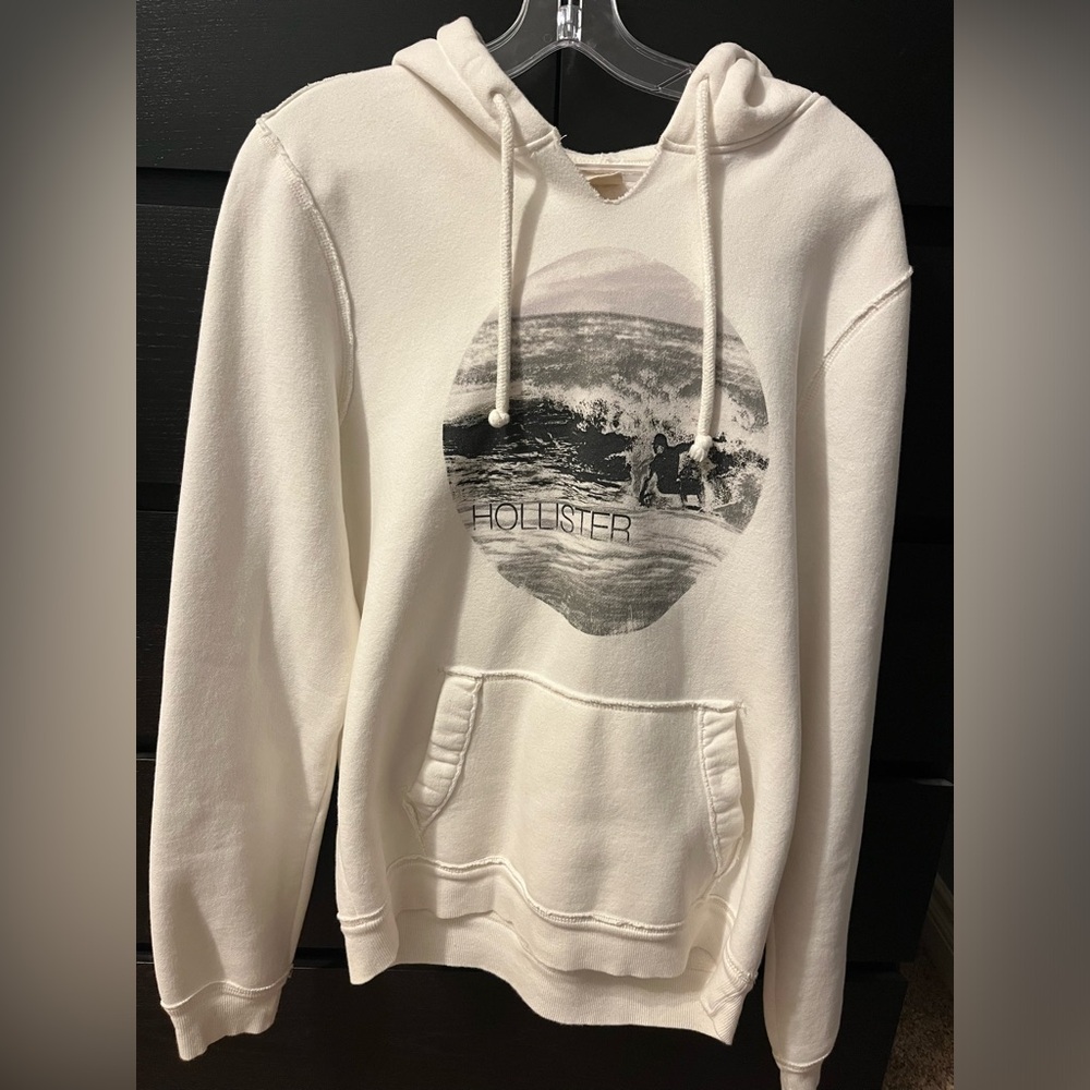Hollister Men’s Medium Surf Hoodie M Streetwear Logo Pullover Casual Vintage EUC